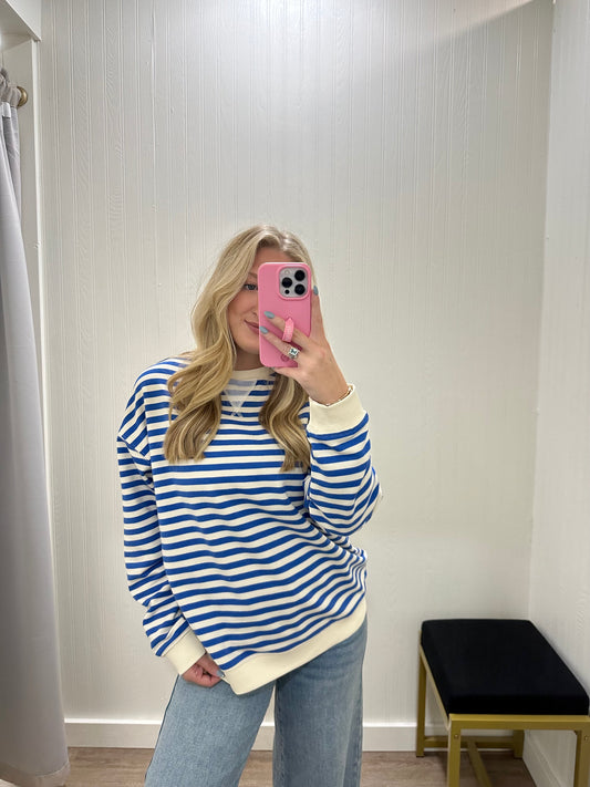 OVERSIZED STRIPED CREW