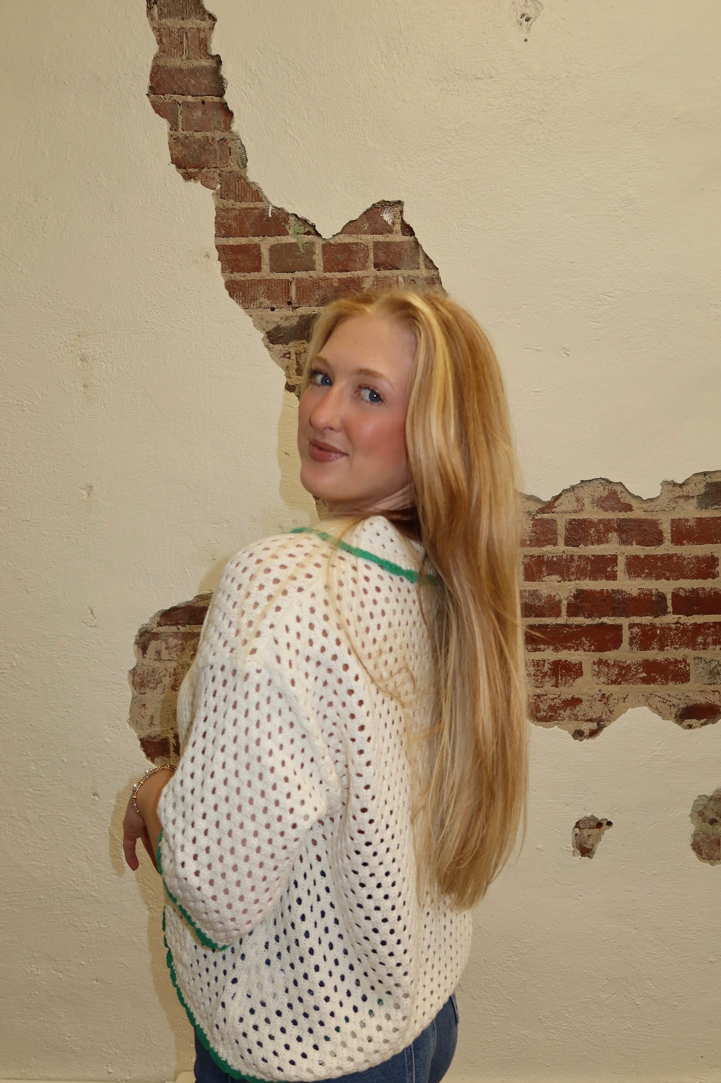 WILLOW GREEN CROCHET TOP