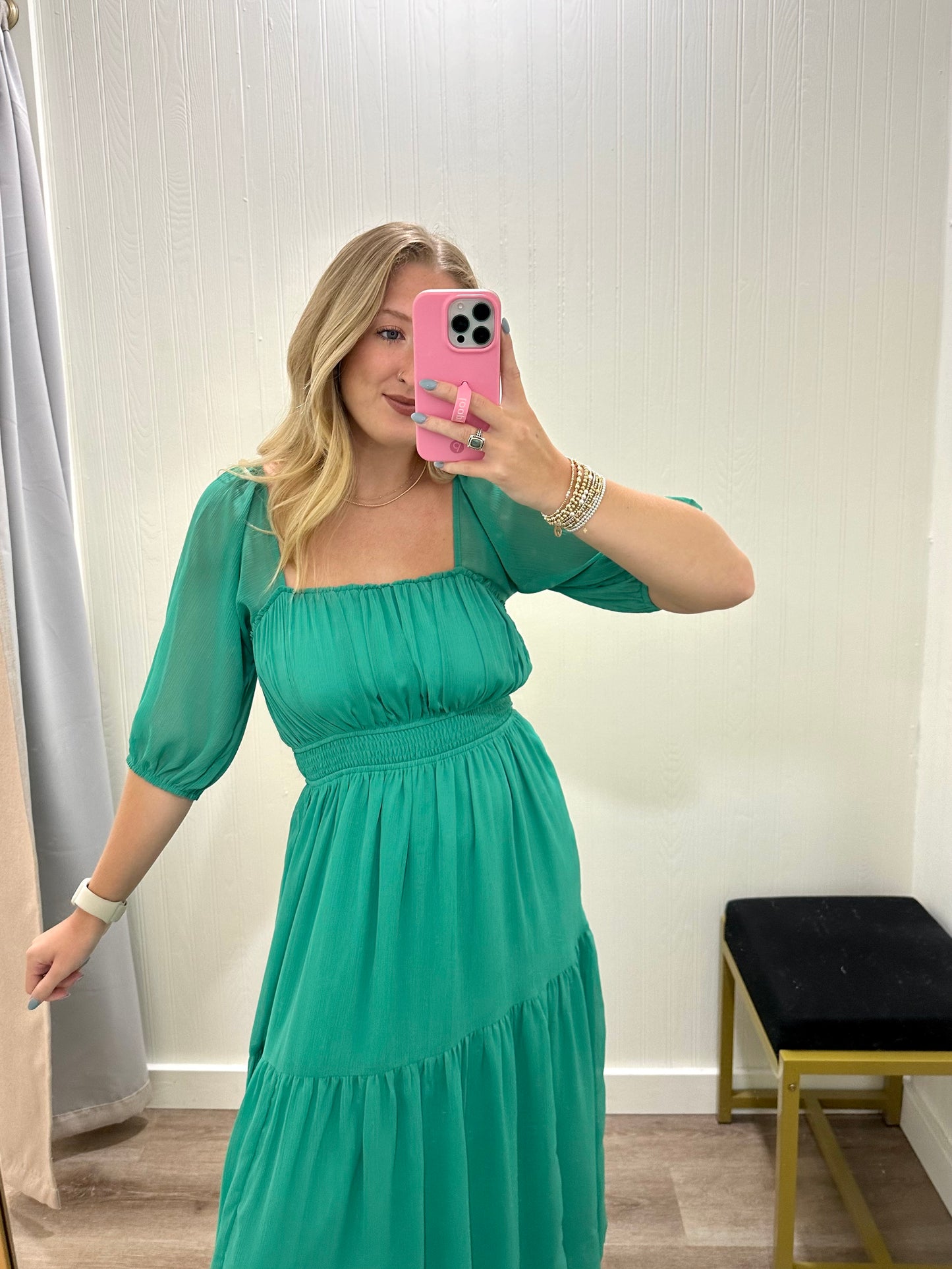 GOING GREEN MIDI DRESS