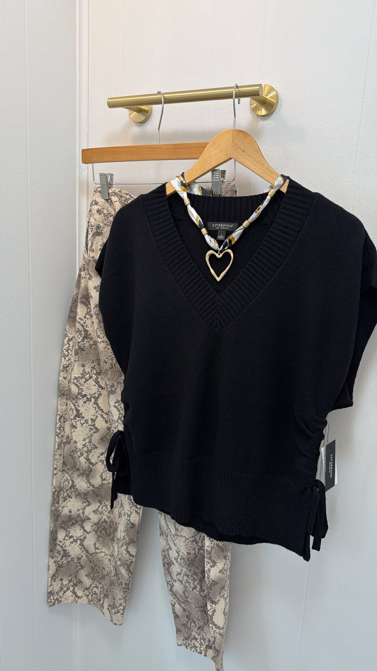 V-Neck Dolman Popover Sweater With Ties