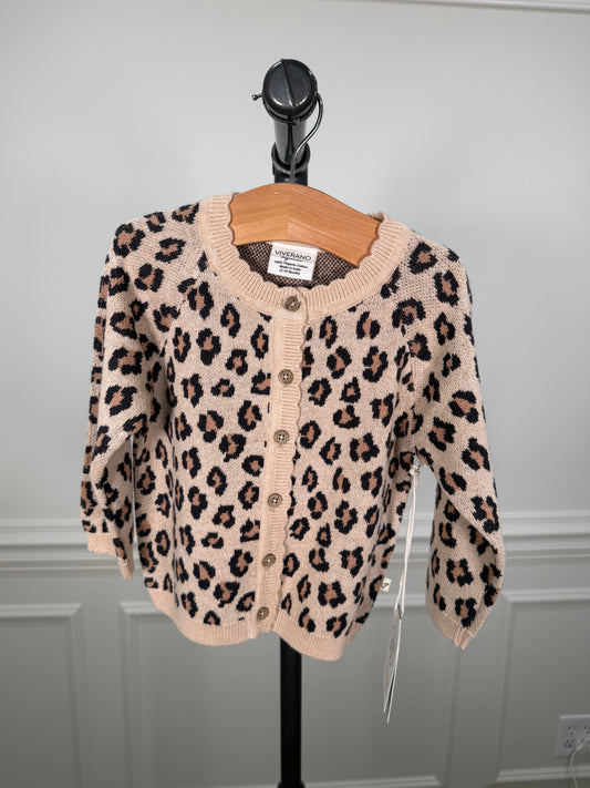 Leopard Jacquard Knit Cardigan