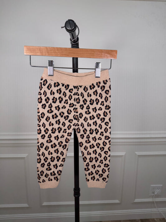 Leopard Jacquard Knit Pants