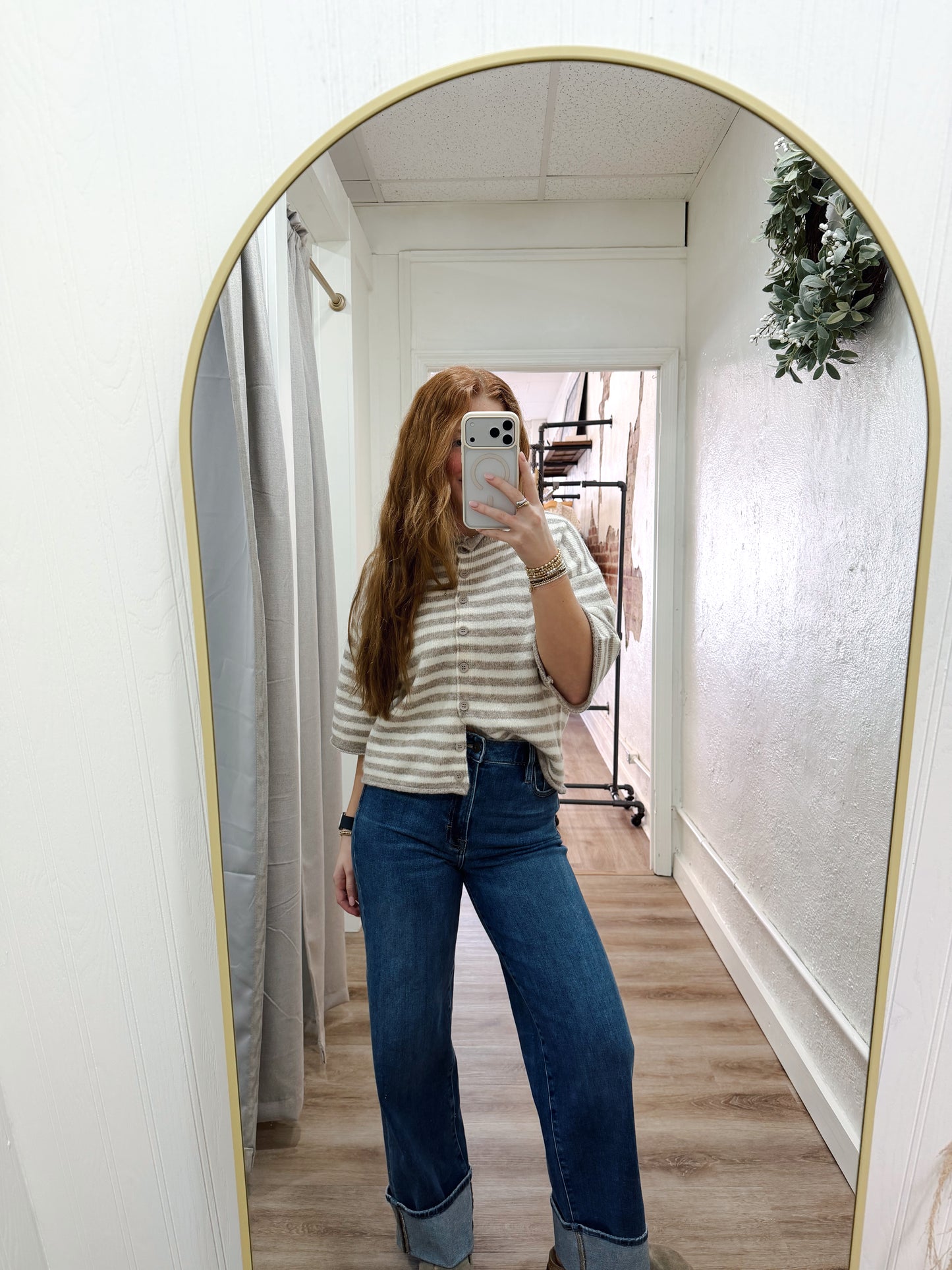 SUNDAY BRUNCH STRIPED CARDIGAN