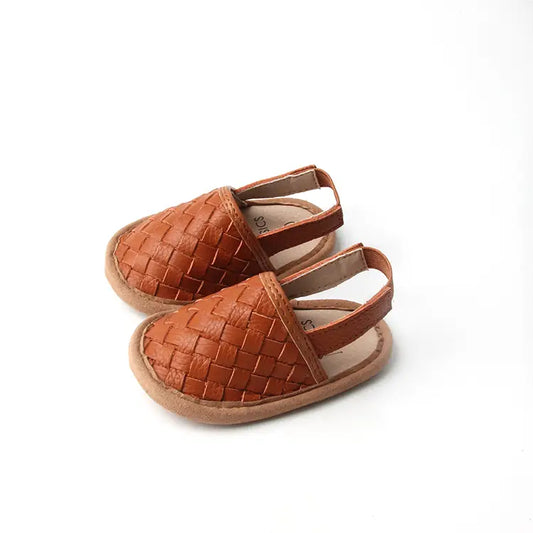 WOVEN LEATHER BABY SANDALS