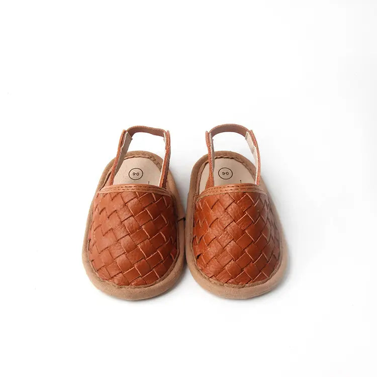 WOVEN LEATHER BABY SANDALS