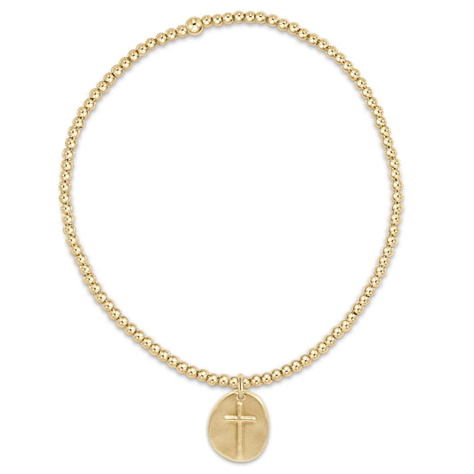 EXTENDS- CLASSIC GOLD 2MM BEAD BRACELET- INSPIRE SMALL GOLD CHARM