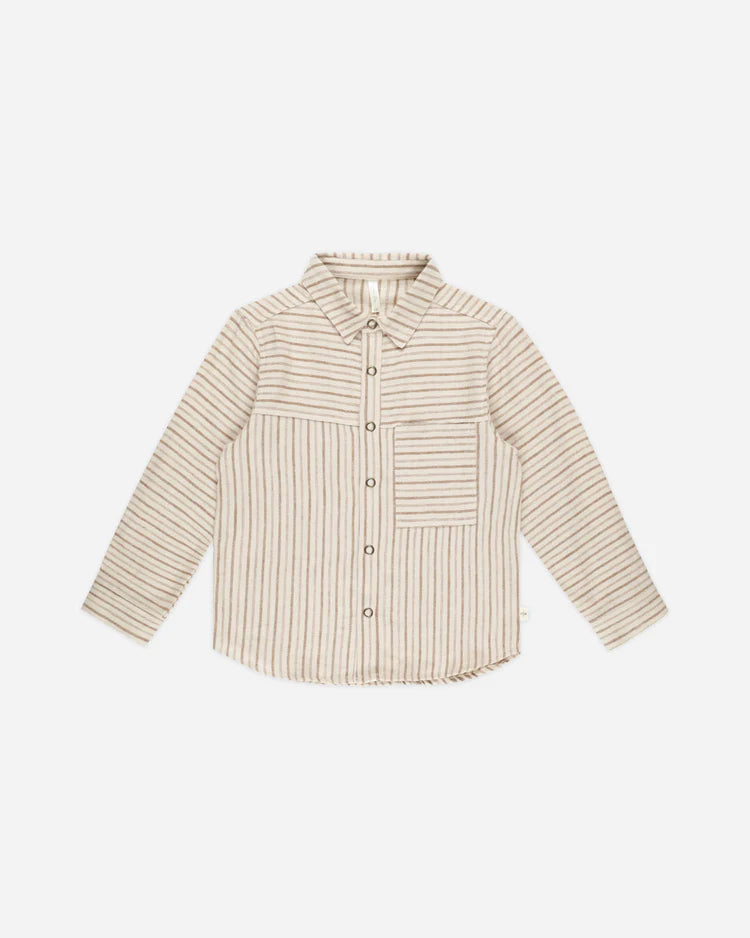 WALKER SHIRT || SADDLE PINSTRIPE