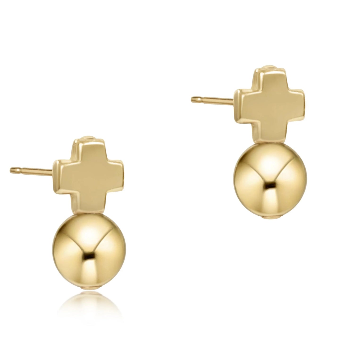 SIGNATURE CROSS GOLD STUD- CLASSIC GOLD