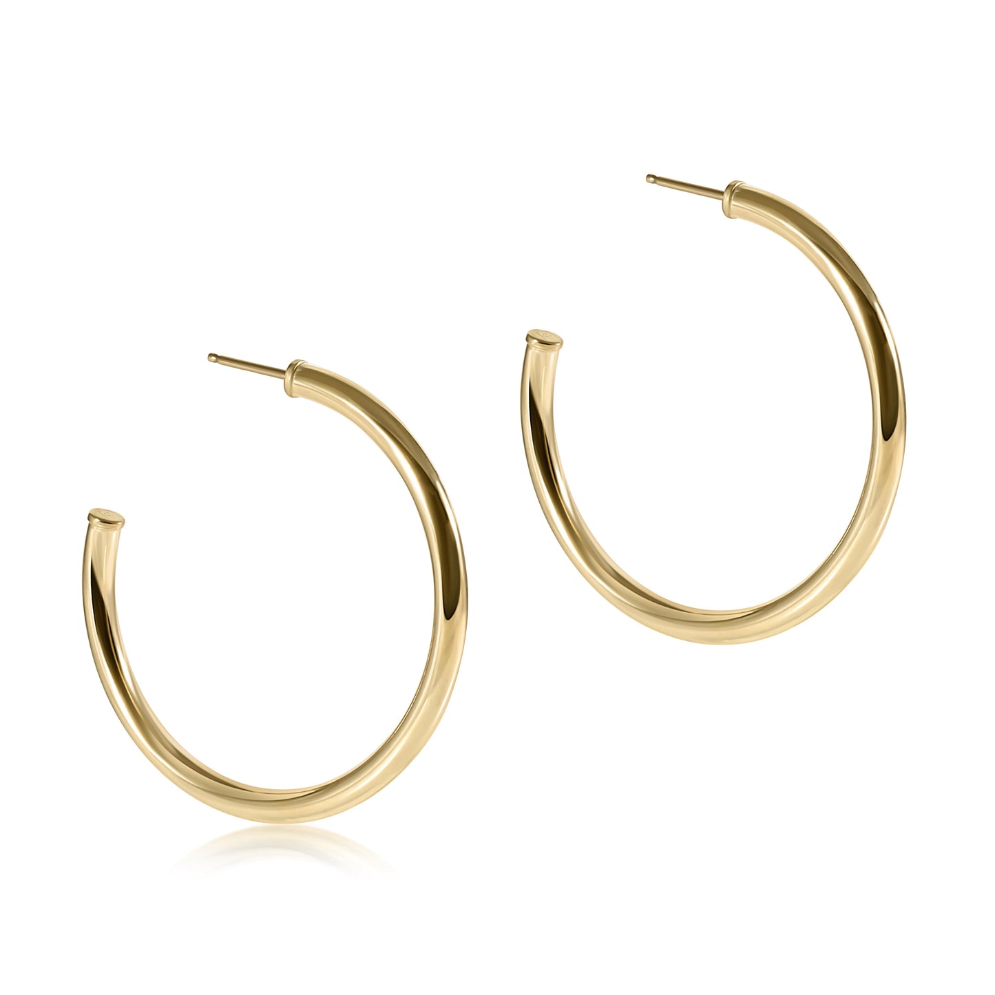 ROUND GOLD POST HOOP-3MM SMOOTH