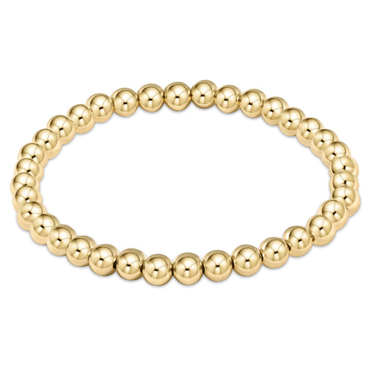 EXTENDS- CLASSIC GOLD 5MM BEAD BRACELET