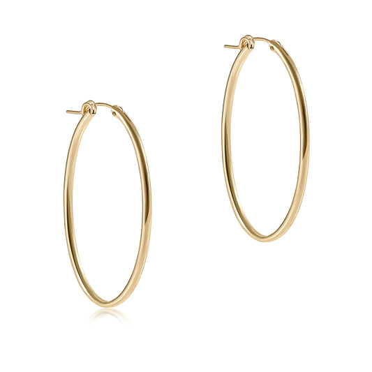 OVAL GOLD 2” HOOP- SMOOTH